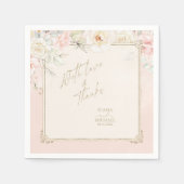 ロマフランスのンス結婚フローラフレーム赤面ID870 スタンダードカクテルナプキン (正面)