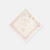 ロマフランスのンス結婚フローラフレーム赤面ID870 スタンダードカクテルナプキン (角)