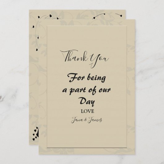 ロマモダンエレガントン感謝していト 招待状 (正面/裏面)