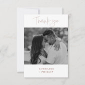 ロマモダンニアの写真のグラデーシ結婚ョン効果 サンキューカード (正面)