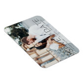 ロマモダンンスブラックオーバーレイ日付写真を保存 マグネット (右側)