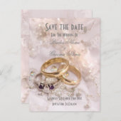 ロマモダンン結婚トの指輪はデートを除く 案内ポストカード (正面/裏面)