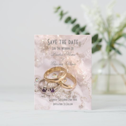 ロマモダンン結婚トの指輪はデートを除く 案内ポストカード (スタンド正面)