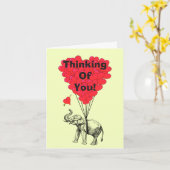 ロマンおもしろいク考えな象の存在 カード (黄色い花)