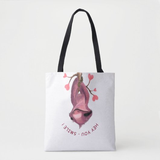 ロマンおもしろいチックスロススマイルアニメスケッチ トートバッグ (正面)