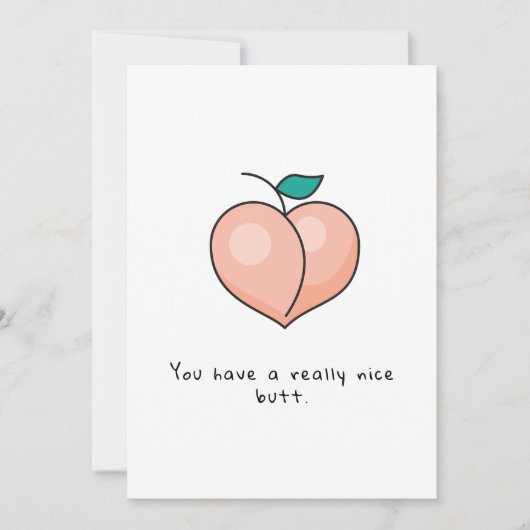 ロマンおもしろいティックお尻カード – バレンティンズデイカード シーズンカード (正面)