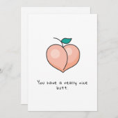 ロマンおもしろいティックお尻カード – バレンティンズデイカード シーズンカード (正面/裏面)