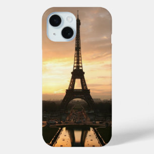 ロマンかわいらしクサンセットエッフェルタワーパリフランス iPhone 15ケース