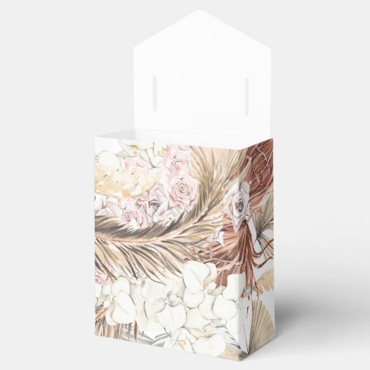 ロマンかわいらしティパンパスドライグラスフローラ結婚ズ フェイバーボックス (オープン)