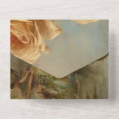 ロマンかわいらしティピーチバラフローラ結婚ズ オールインワン招待状 (裏面)