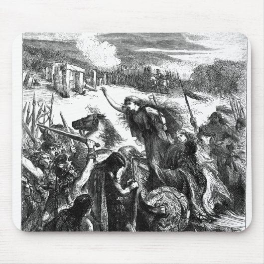 ロマンに対してIceniを駆り立てるBoadicea マウスパッド (正面)