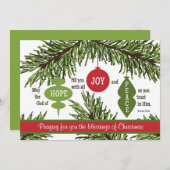 ロマンの15:13の聖なる書物、経典の詩のクリスマスカード シーズンカード (正面/裏面)