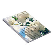 ロマンの8:28の白い花のノート ノートブック (右側)