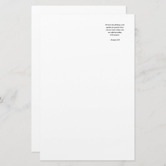 ロマンの8:28 便箋 (正面/裏面)