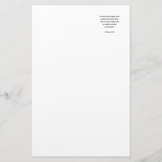 ロマンの8:28 便箋 (正面)