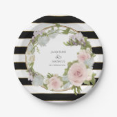 ロマンはっきりしたティックバラフローラリースハ絵を描ンドアート ペーパープレート (正面)