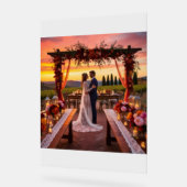 "ロマンイタリアンク結婚サンセットのデザイン鮮やか- アクリルサイン (傾斜)