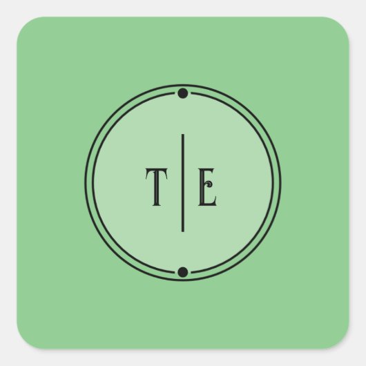 ロマンインスパイア淡い色のムの結婚ヴィンテージ スクエアシール (正面)