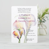 ロマンエレガントクカラリリイの水の色結婚の 招待状 (スタンド正面)