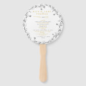 ロマンエレガントククラスシックフローラ金ゴールド結婚ズ ハンドファン (正面)