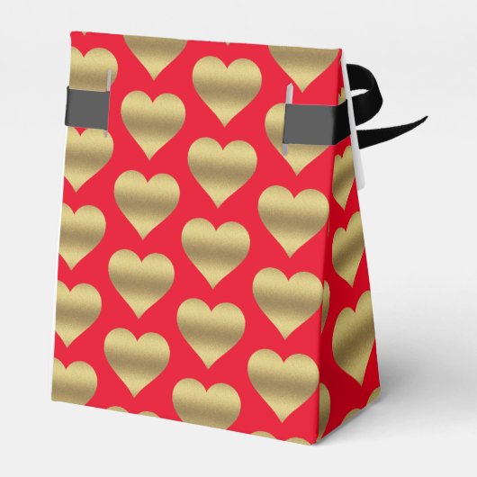 ロマンエレガントクゴールデン赤いハートバレンティンデー フェイバーボックス (裏面サイド)