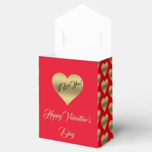 ロマンエレガントクゴールデン赤いハートバレンティンデー フェイバーボックス (オープン)