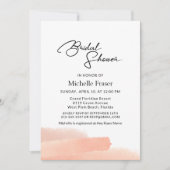 ロマンエレガントクシンプルピンクブライダルシャワー 招待状 (正面)