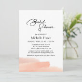 ロマンエレガントクシンプルピンクブライダルシャワー 招待状 (スタンド正面)