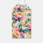 ロマンエレガントクピーニーの水の色結婚の数 ギフトタグ (裏面)