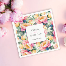 ロマンエレガントクピーニーの水の色結婚の数 スタンダードカクテルナプキン