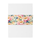 ロマンエレガントクピーニーの水の色結婚の数 招待状ベリーバンド (裏面例)