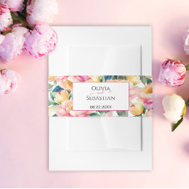 ロマンエレガントクピーニーの水の色結婚の数 招待状ベリーバンド