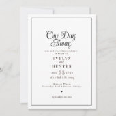 ロマンエレガントクブラック&ホワイトリハーサルディナー 招待状 (正面)