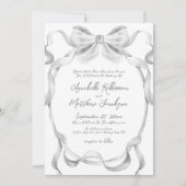 ロマンエレガントクボウ手書お洒落き結婚の 招待状 (正面)