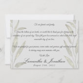 ロマンエレガントク写真結婚の サンキューカード (裏面)