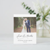 ロマンエレガントク書結婚の写真 サンキューカード (スタンド正面)