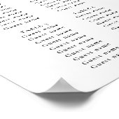 ロマンエレガントク書結婚の座席表 ポスター (角)