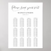 ロマンエレガントク書結婚の座席表 ポスター (正面)