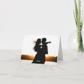 ロマンエレガントク書結婚画の感謝してい写真 サンキューカード (裏面)