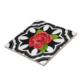 ロマンエレガントスタイリッシュティックなフローラモダンパターン タイル (側面)