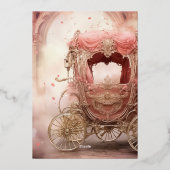 ロマンエレガントスモダンバラ金ゴールド箔 箔招待状 (裏面)