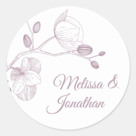 ロマンエレガントスモダン結婚フローラ ラウンドシール