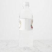 ロマンエレガントス素朴フローラモノグラム結婚ズワ ペットボトルラベル (裏面)