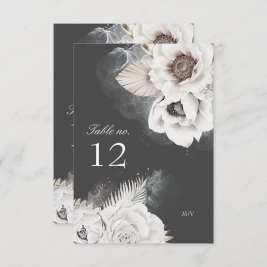 ロマンエレガントス結婚フローラのテーブル番号 出欠カード (正面/裏面)