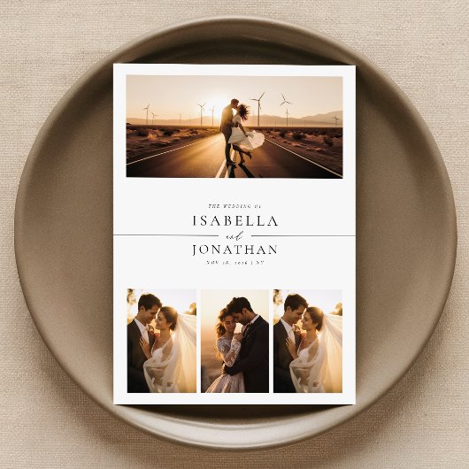 ロマンエレガントチサンセット8写真結婚の数 招待状