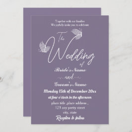 ロマンエレガントチックな結婚蝶 招待状