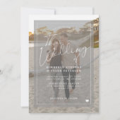 ロマンエレガントチックな脚光結婚の写真 招待状 (正面)