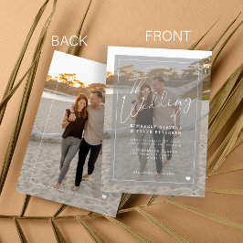 ロマンエレガントチックな脚光結婚の写真 招待状