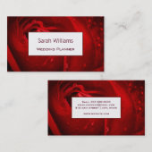 ロマンエレガントチックな赤いバラ 名刺 (正面/裏面)