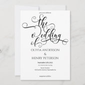 ロマンエレガントチック書結婚跡 招待状 (正面)